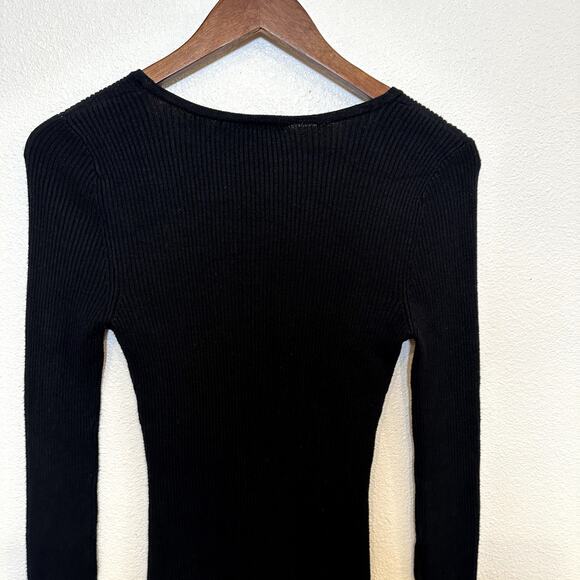 DEREK HEART Lace Up Rib Knit Bodycon Dress Size M Goth Edgy Moto Biker Grunge - Picture 6 of 11